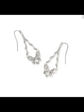 Belle bow drop in rhodium from Kendrascott new #1765